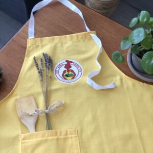 global seasons cotton apron yellow handmade