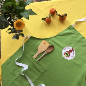 global seasons cotton hand made apron in sage green