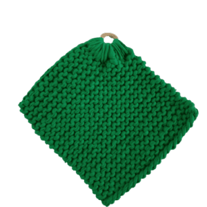 handknitted cotton potholder trivit