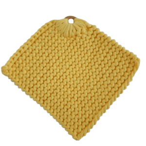 handknitted in Instanbul: potholder yellow