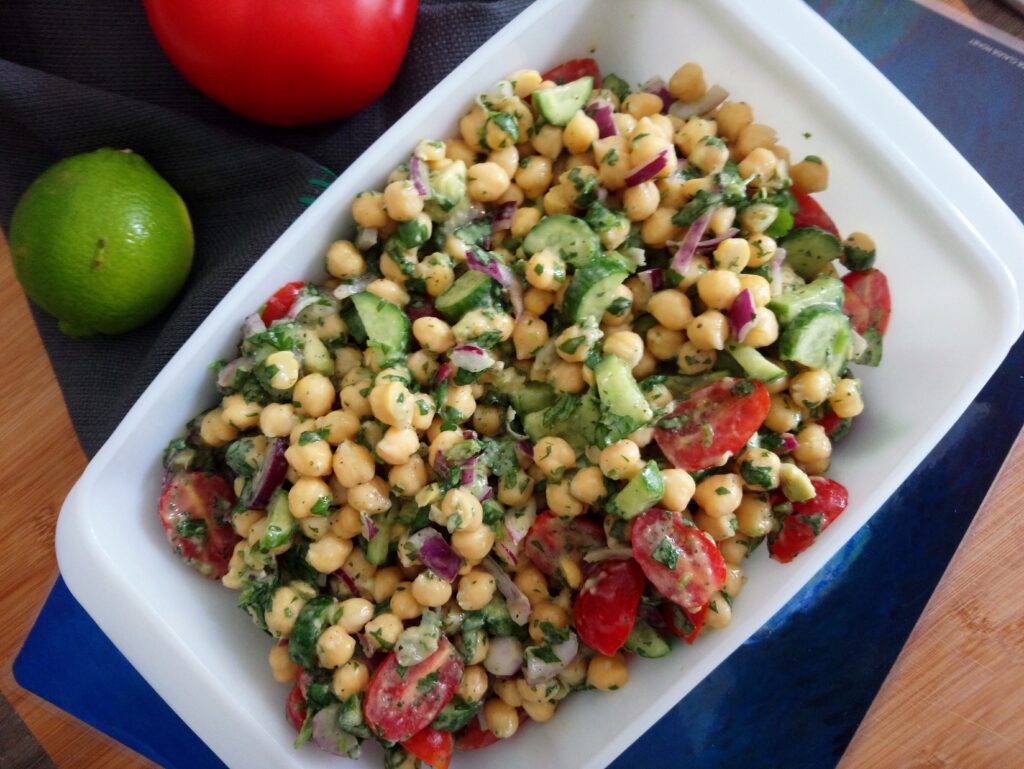 vegna tahini chickpea salad